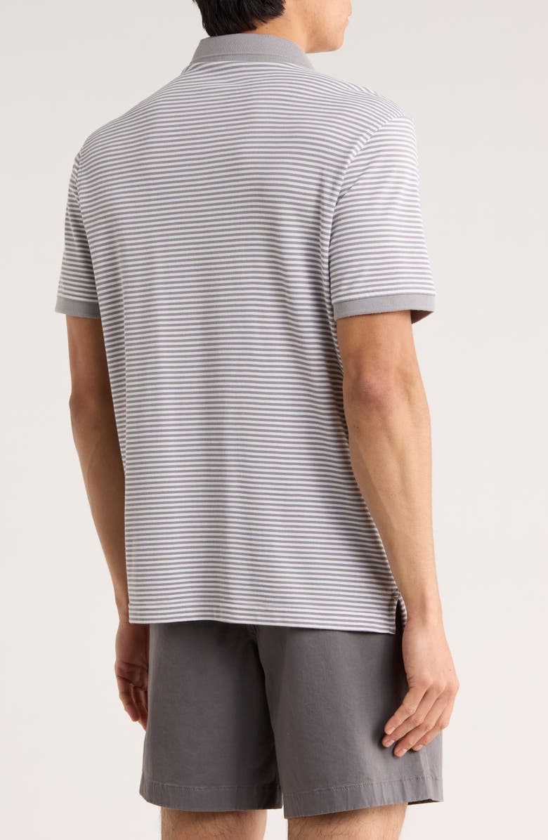 14th & Union Stripe Cotton Blend Polo, Alternate, color, Grey Ted Stripe