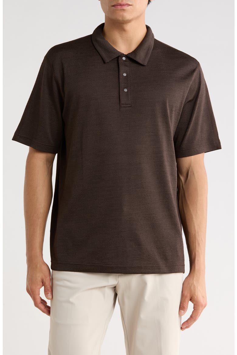 Solotex® Mesh Tiebreak Performance Polo, Main, color, COFFEE