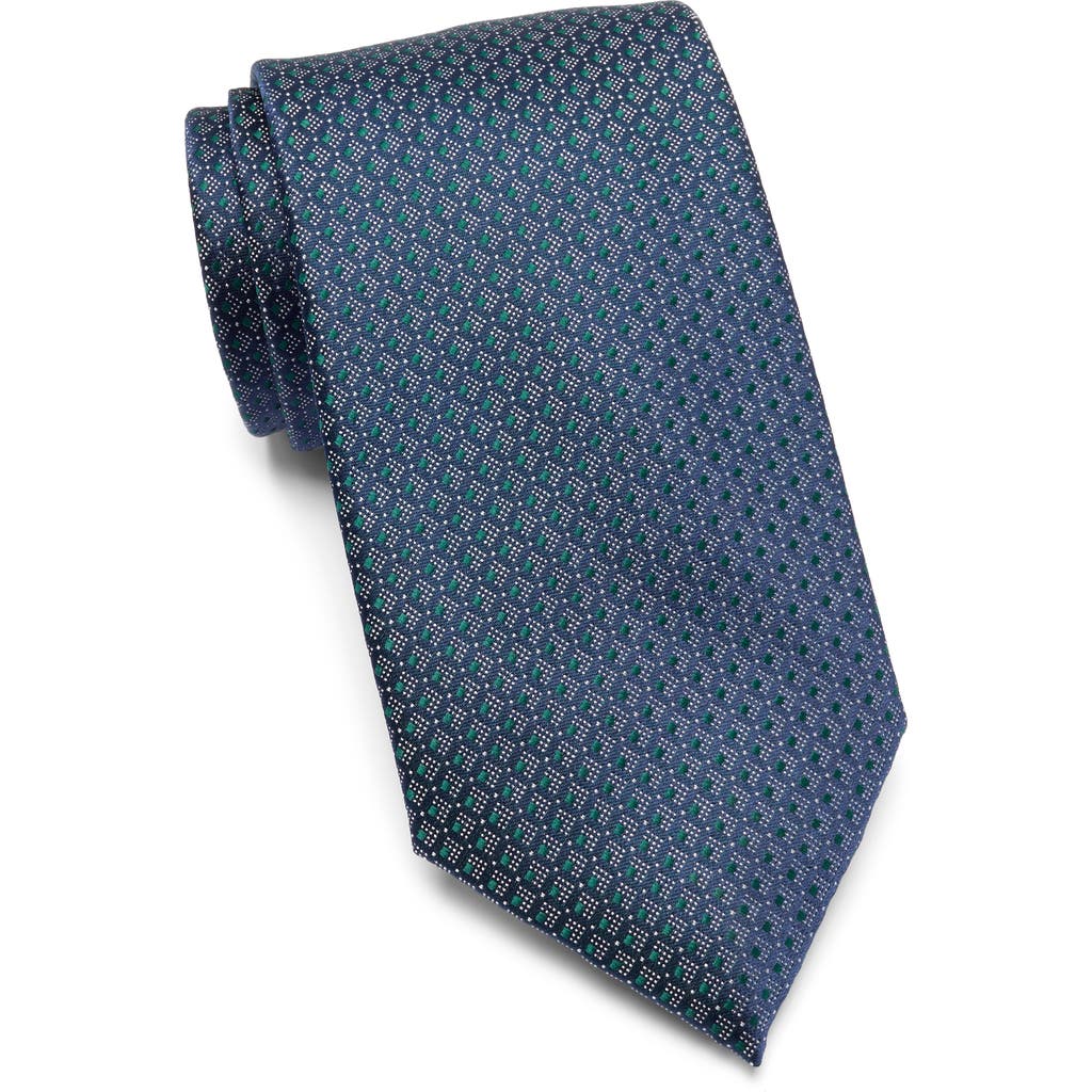 Nordstrom Rack Mercer Grid Cotton Tie In Blue