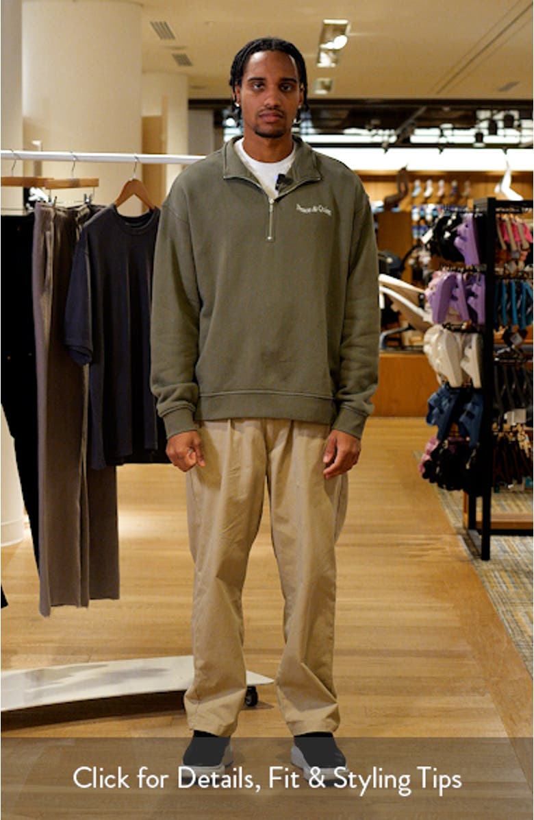 Wordmark Half Zip Sweatshirt, sales video thumbnail