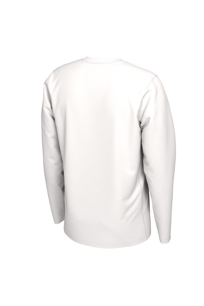Men's Nike White West Virginia Mountaineers 2021 Postseason Basketball JUST US Bench Legend Long Sleeve T-Shirt, Alternate, color, White