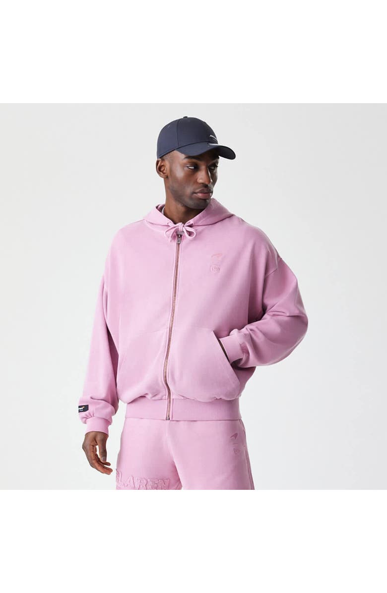 New Era Men's New Era  Pink McLaren F1 Team Acid Washed Full-Zip Hoodie, Alternate, color, 