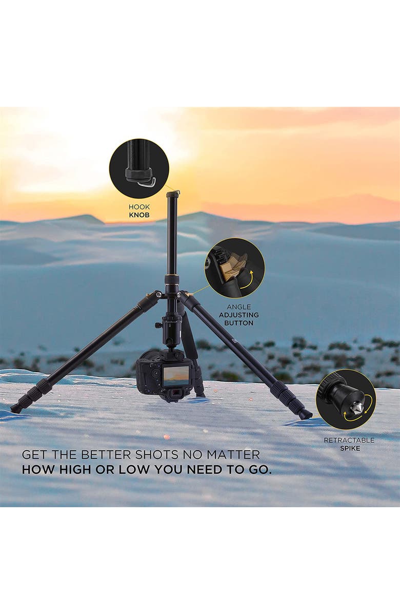 Kodak PhotoGear 63-inch Camera Tripod & Monopod, Alternate, color, Black