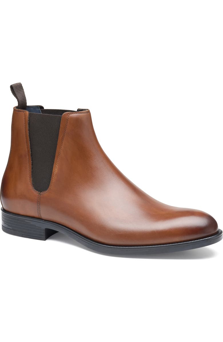 Johnston & Murphy Flynch Chelsea Boot, Main, color, Tan Italian Calfskin