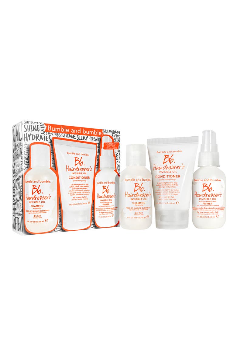 Travel-Size Hydrating + Frizz Reducing Hair Set $48 Value, Main, color, NO COLOR