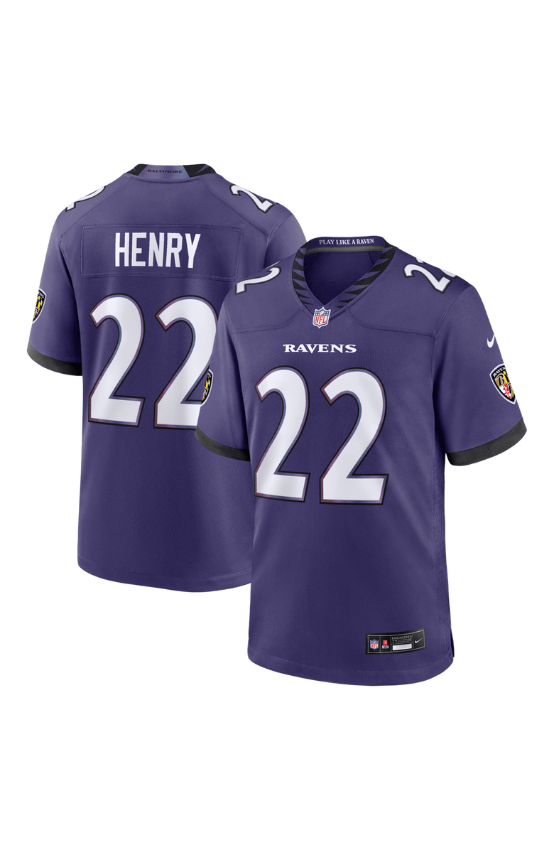 Nike Men's Nike Derrick Henry Purple Baltimore Ravens Team Game Jersey, Main, color, Purple