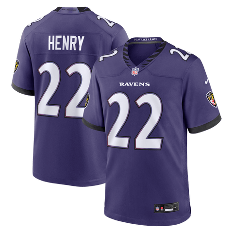 Men's Nike Derrick Henry Purple Baltimore Ravens Team Game Jersey