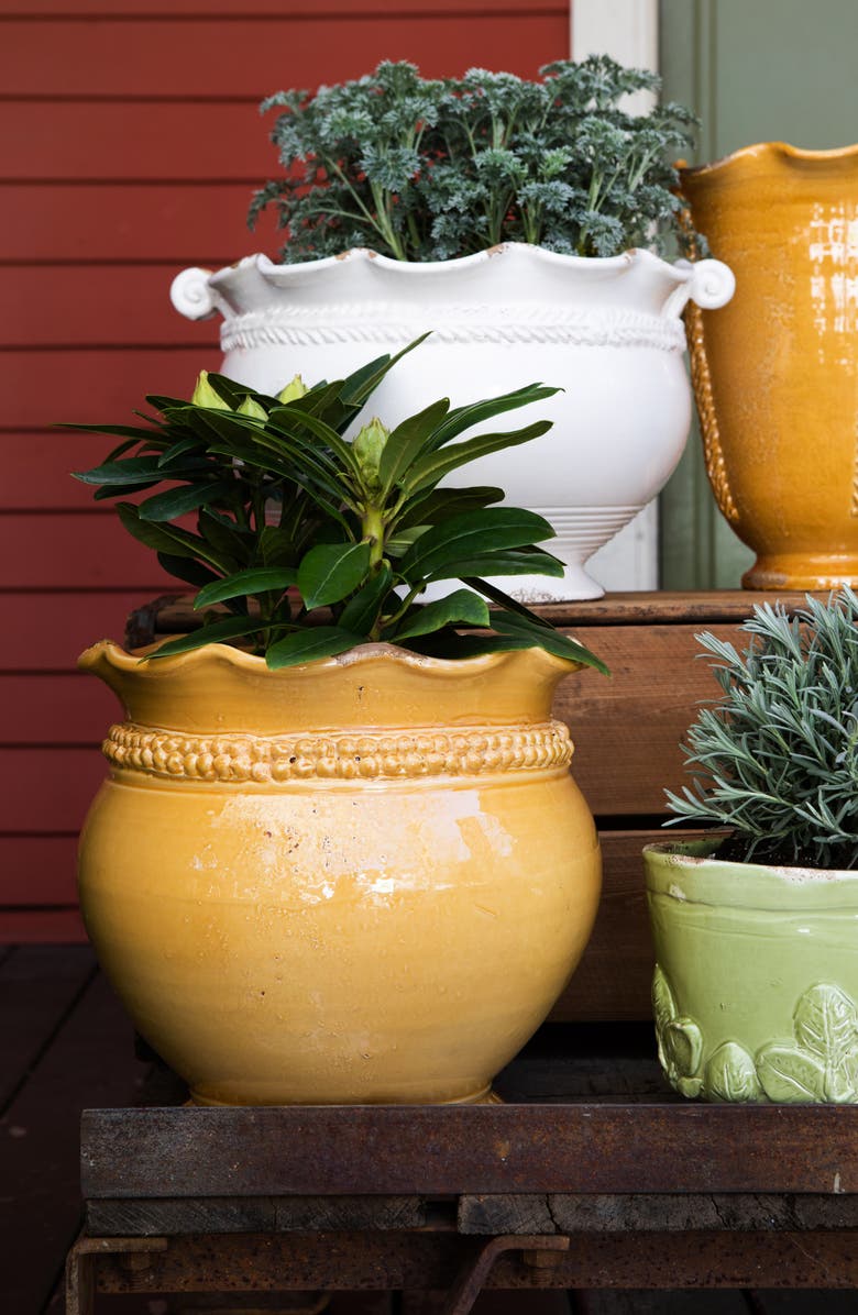 VIETRI Rustic Garden Linen Tall Vines Planter, Alternate, color,