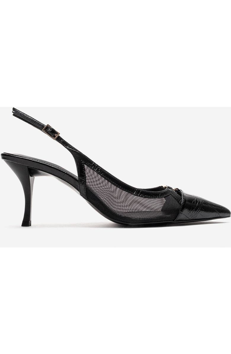Prologue Shoes Orella Stiletto Mesh Pump, Alternate, color, Black Print