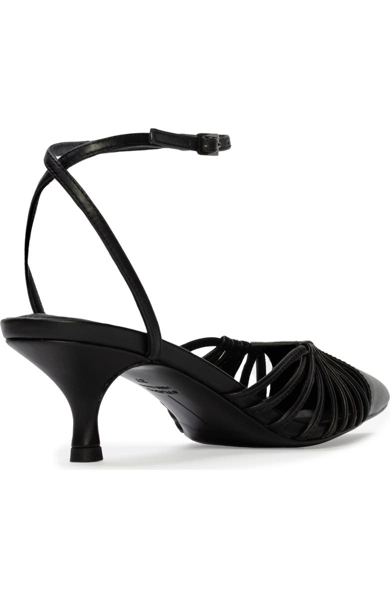 BLACK SUEDE STUDIO Grazia 50 Ankle Strap Pointed Toe Kitten Heel Pump, Alternate, color,