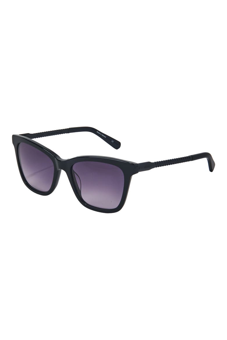 54mm Gradient Square Sunglasses, Alternate, color, BLACK