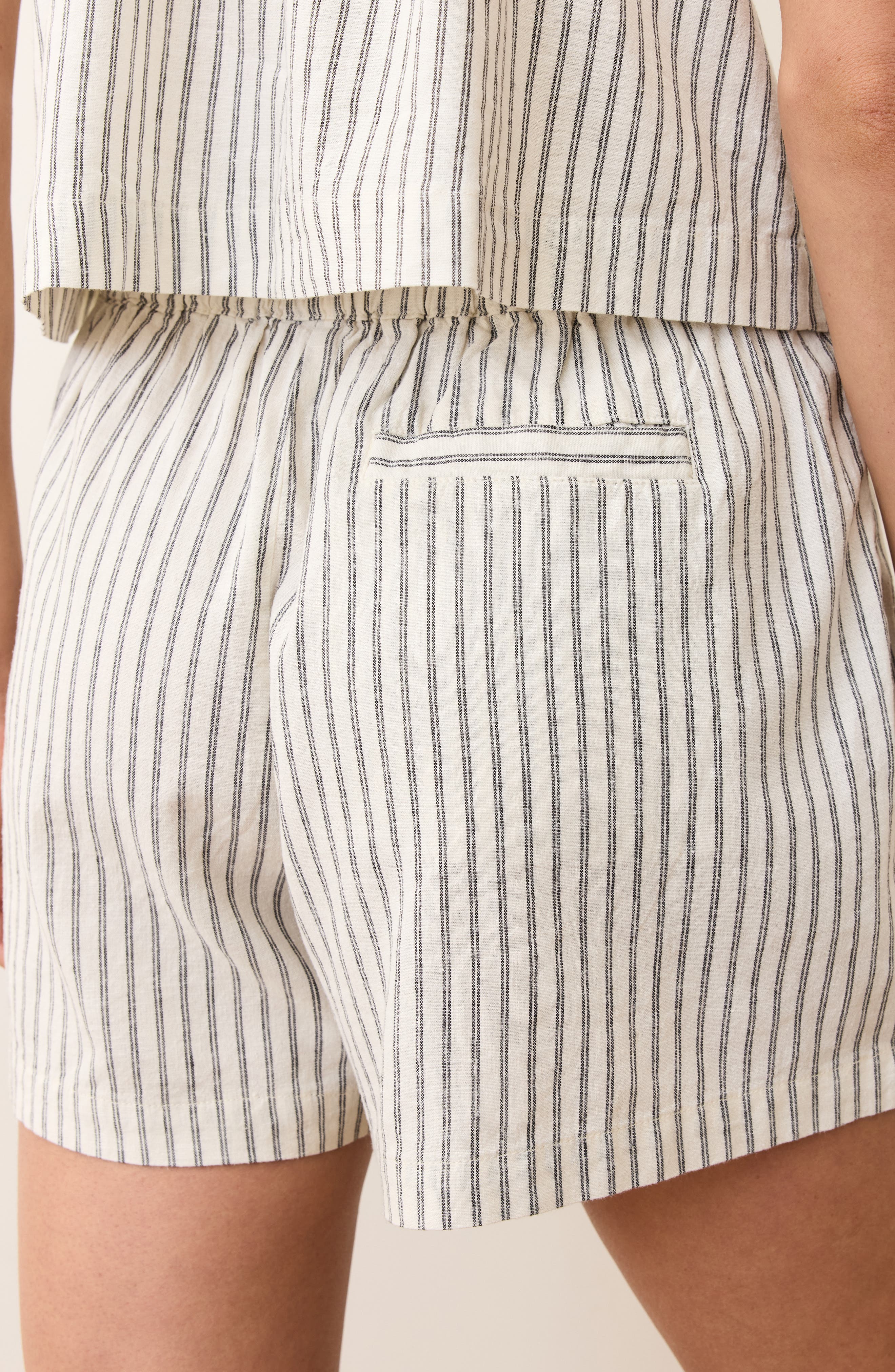 Allison Stripe Hemp Blend Shorts - image 2