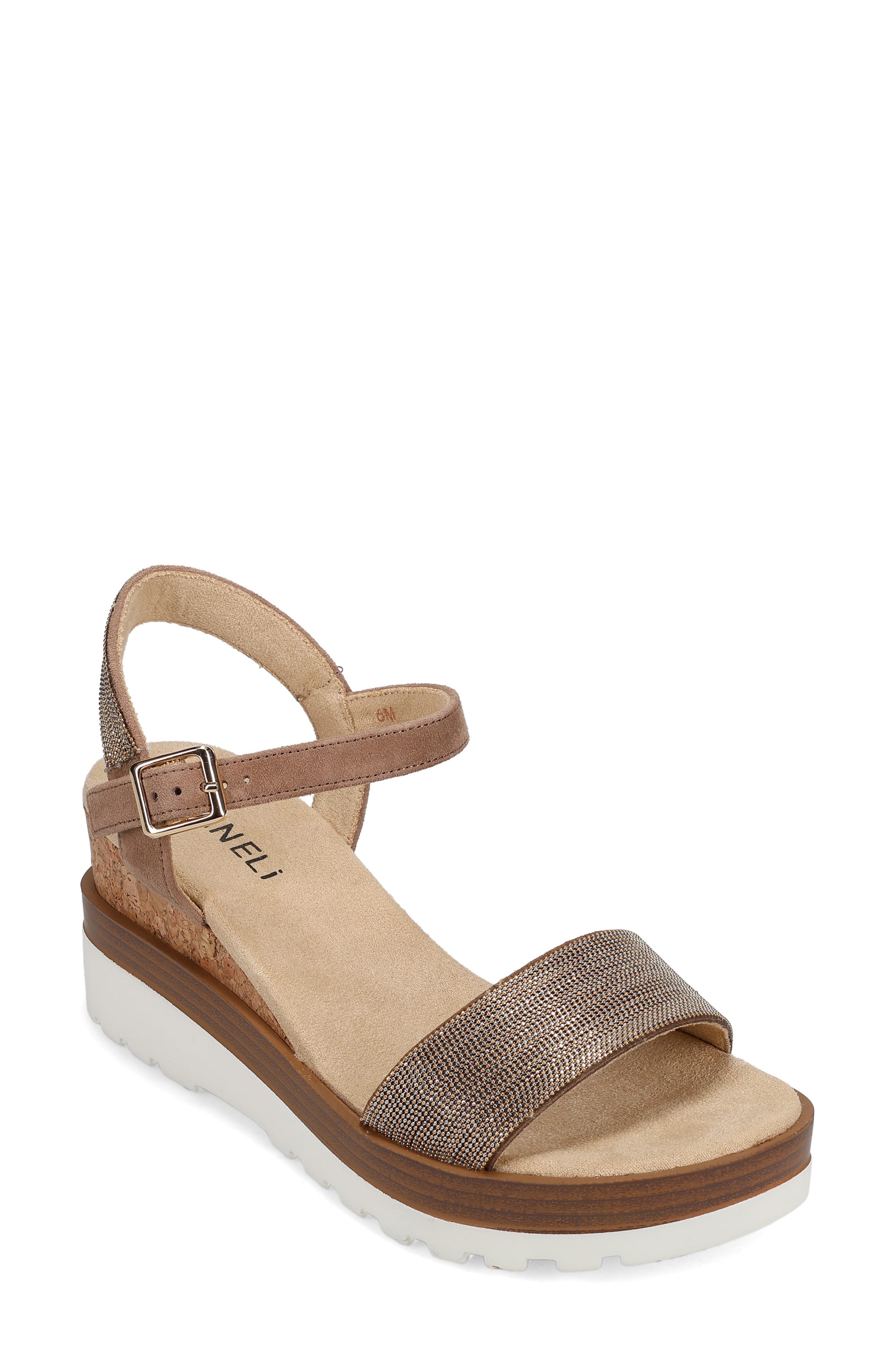VANELi Cedra Platform Wedge Sandal, Main, color, Military Suede