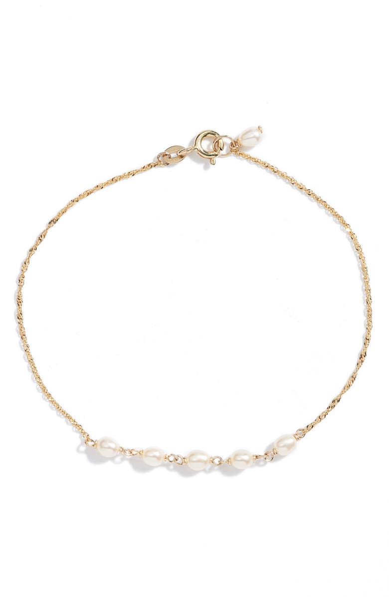 Poppy Finch Cultured Pearl Bracelet, Main, color, 