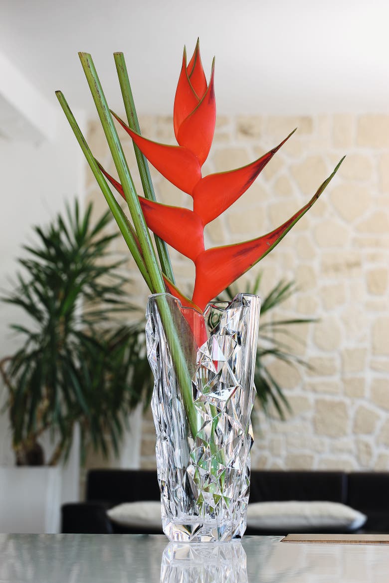 Sculpture 13" Vase, Alternate, color, Clear