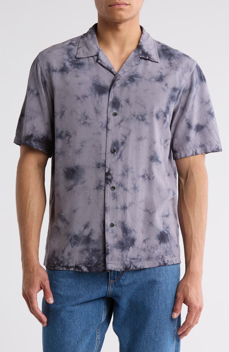 rag & bone Avery Washed Camp Shirt, Main, color, Charcoal Grey