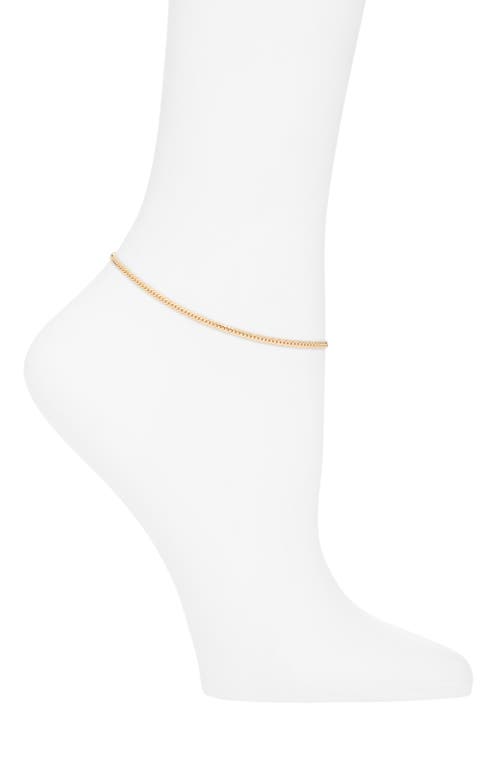 Soko Safu Herringbone Chain Anklet In Gold