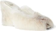 Fendi Acro Genuine Shearling Wedge Mule Sandal