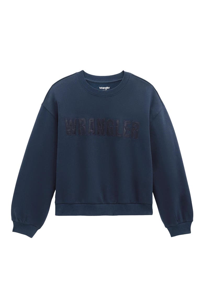 Graphic Crewneck Sweatshirt, Alternate, color, DARK SAPPHIRE