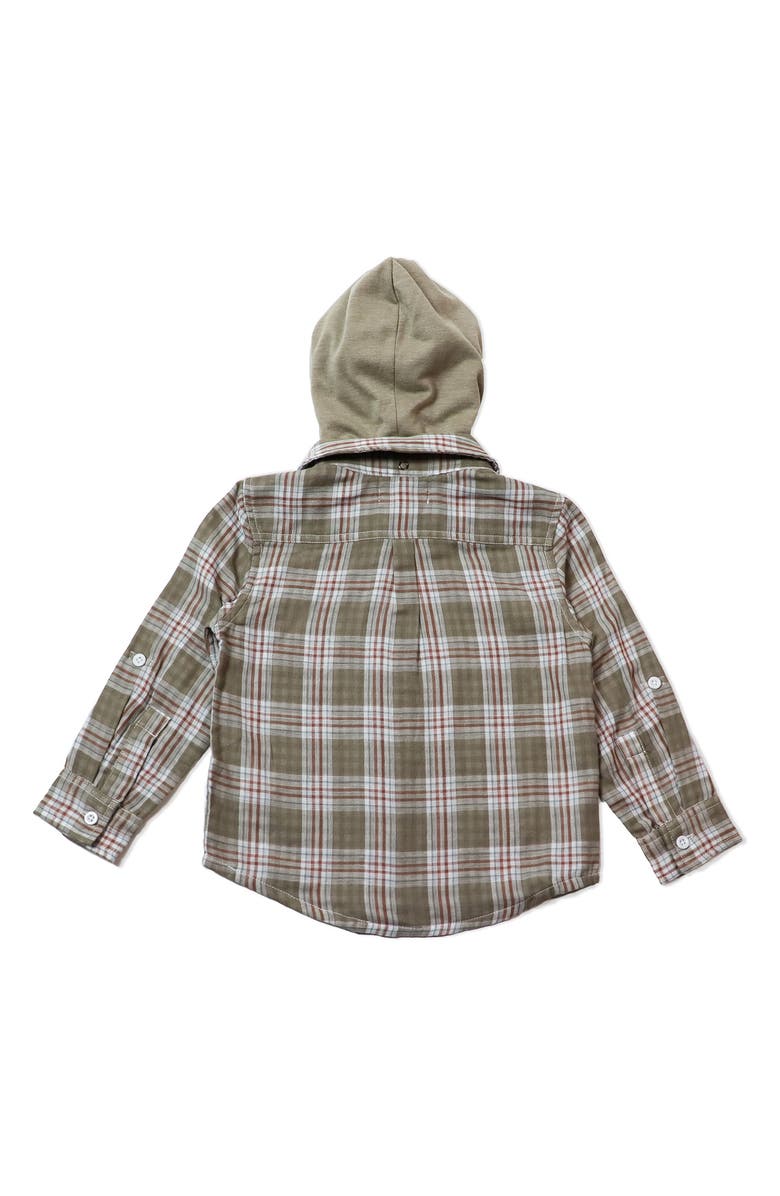 THOUGHTFULLY HOODED Kids' Plaid Button-Up Shirt & Hoods Set, Alternate, color,