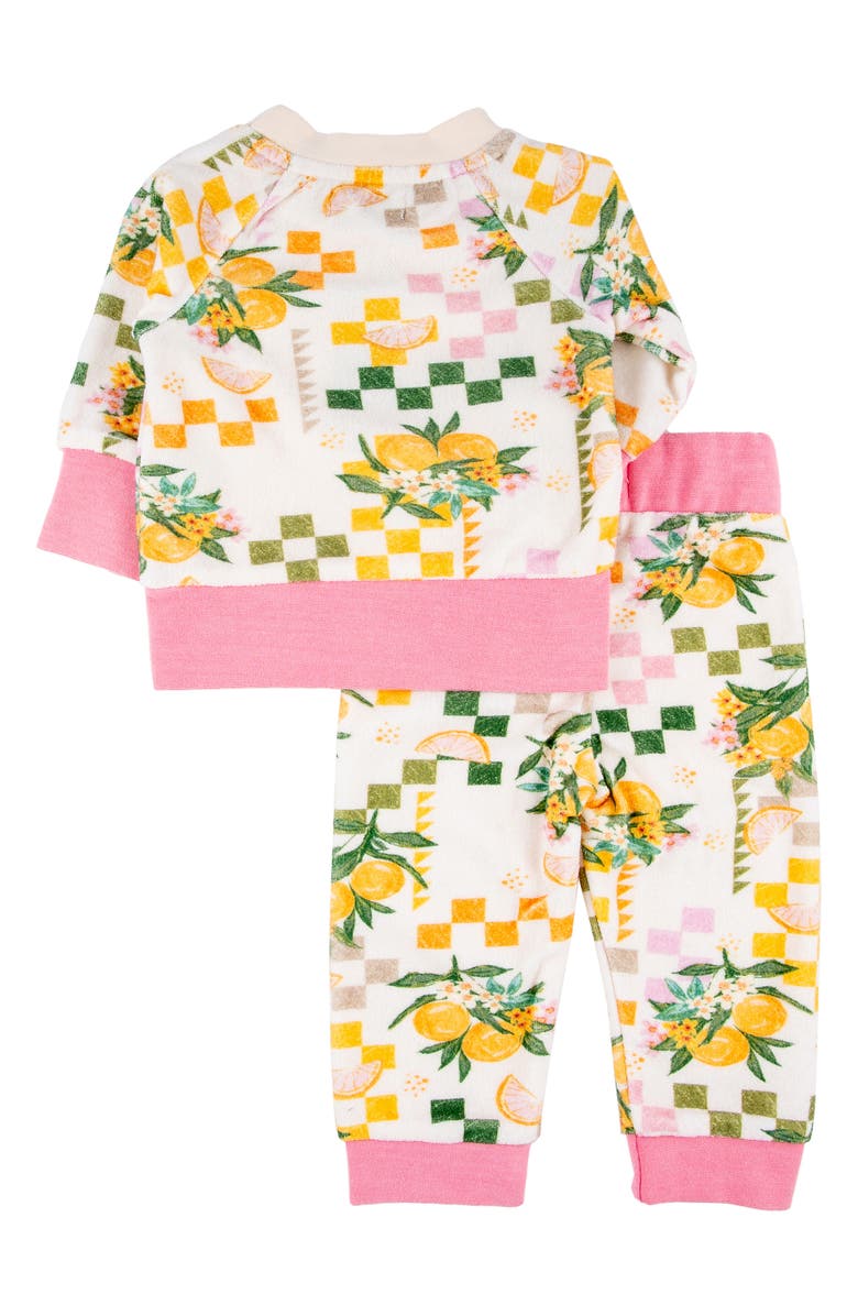 Miki Miette Charlie Citrus Long Sleeve Top & Pants Set, Alternate, color, 