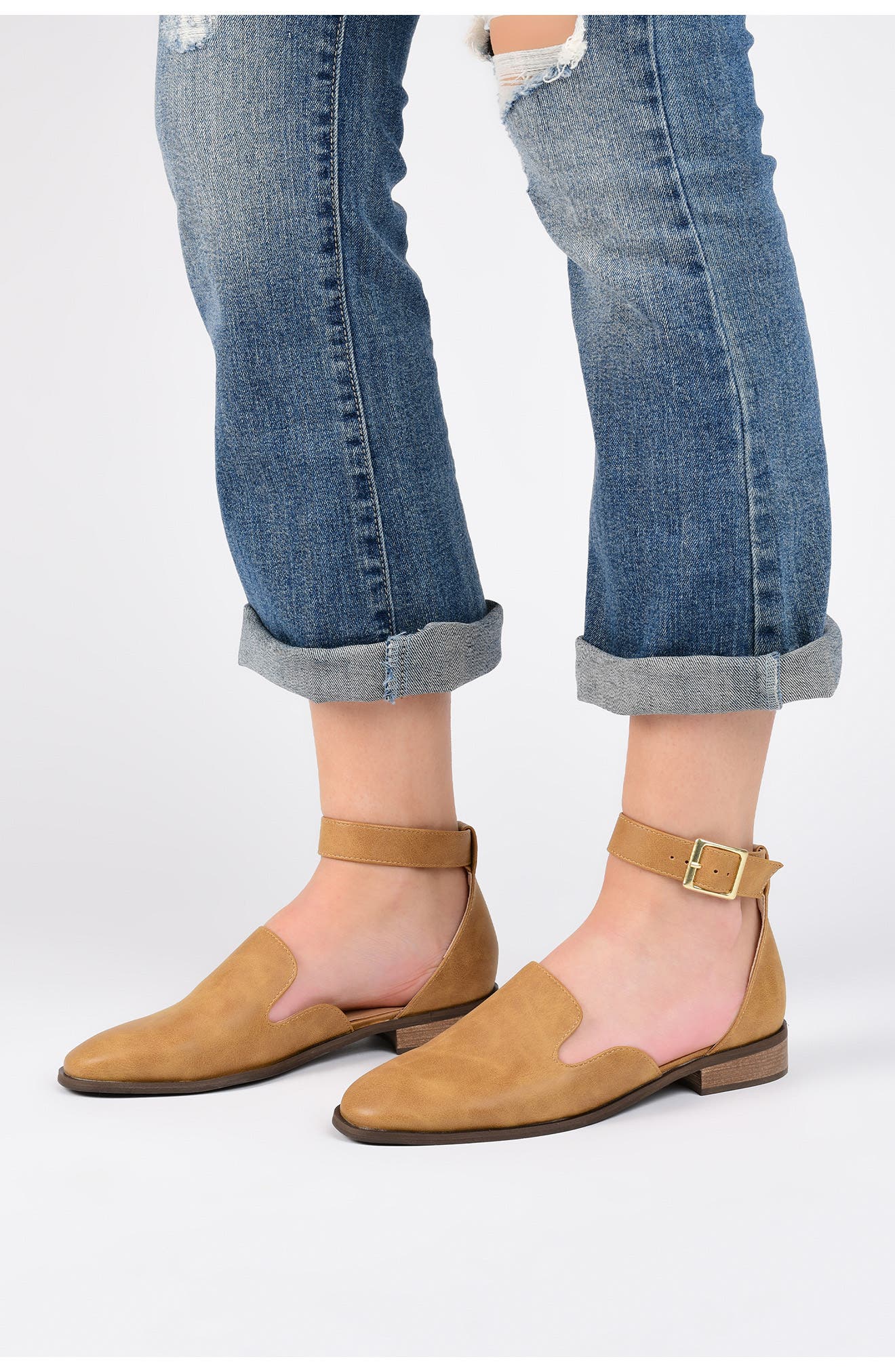 Journee Collection Loreta Flat - Wide Width, Alternate, color, Black