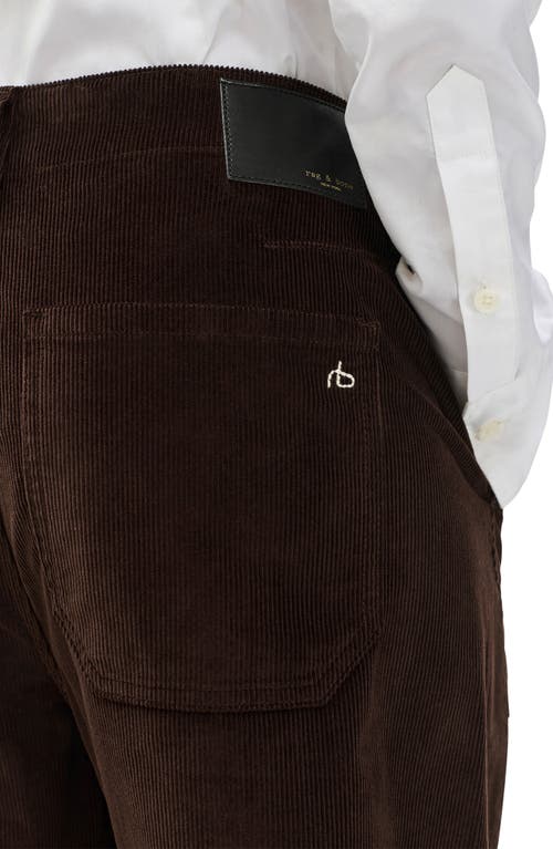 Rag & Bone Charlie Super High Waist Crop Barrel Corduroy Jeans In Brown