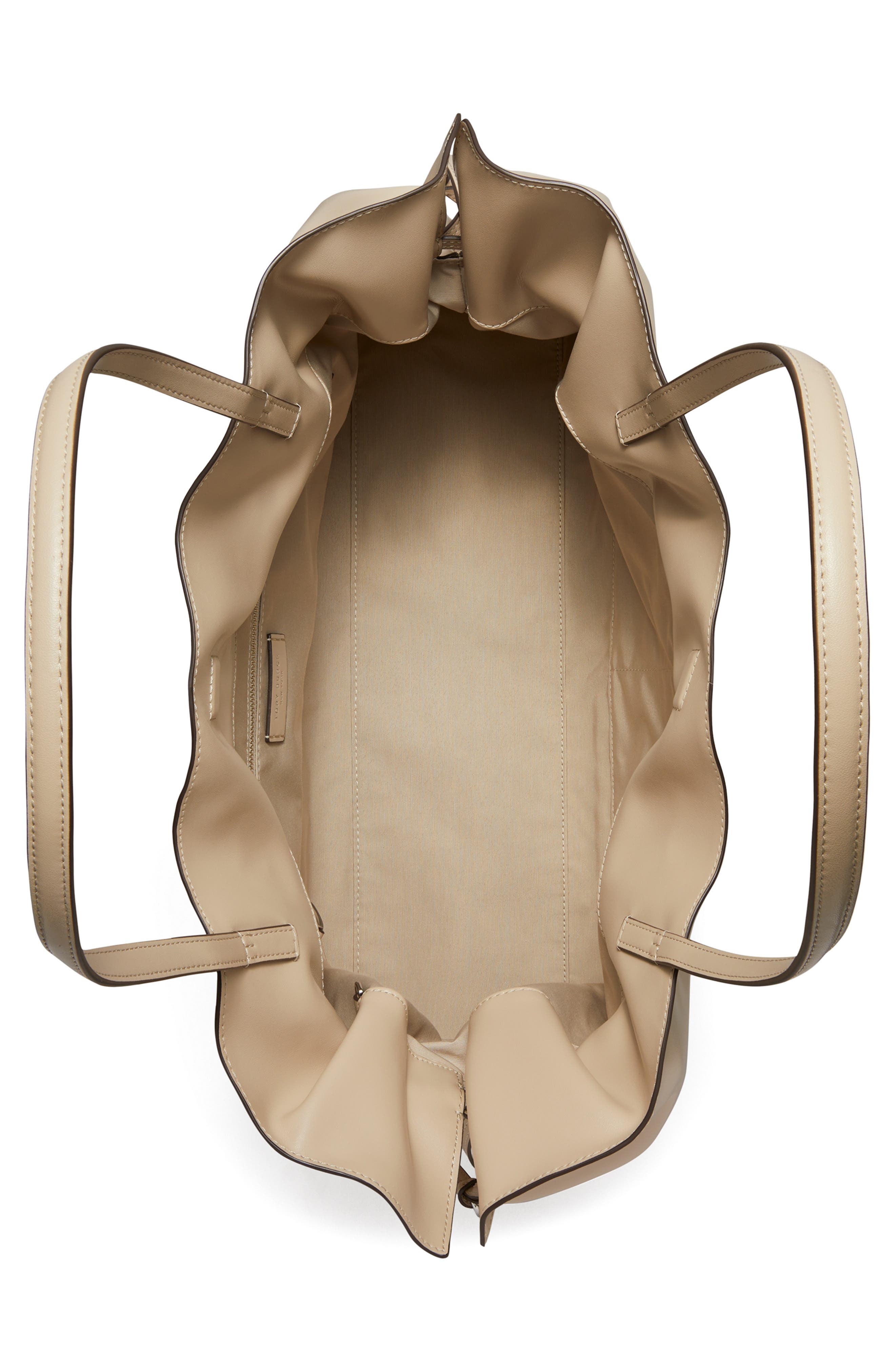 Tory Burch Ella Faux Leather Tote, Alternate, color, Light Stone