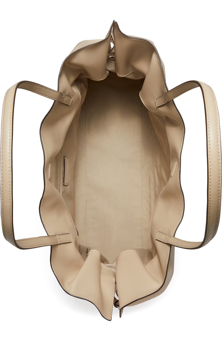 Tory Burch Ella Faux Leather Tote, Alternate, color, Light Stone