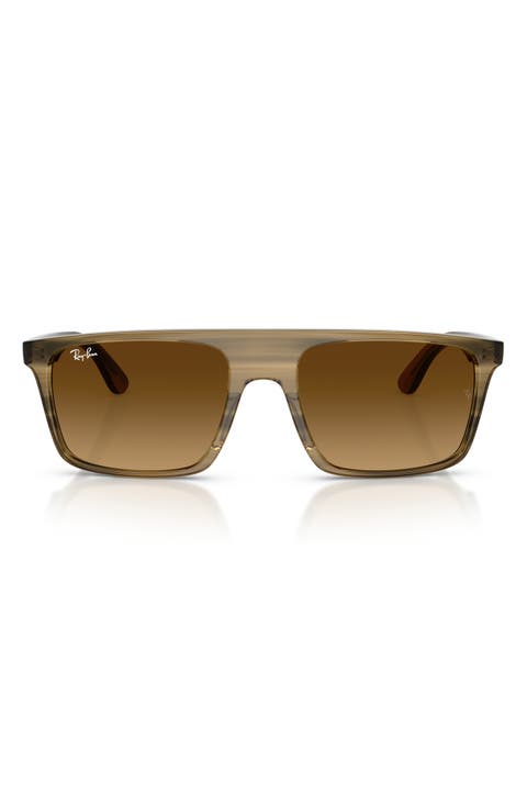 57mm Gradient Square Sunglasses