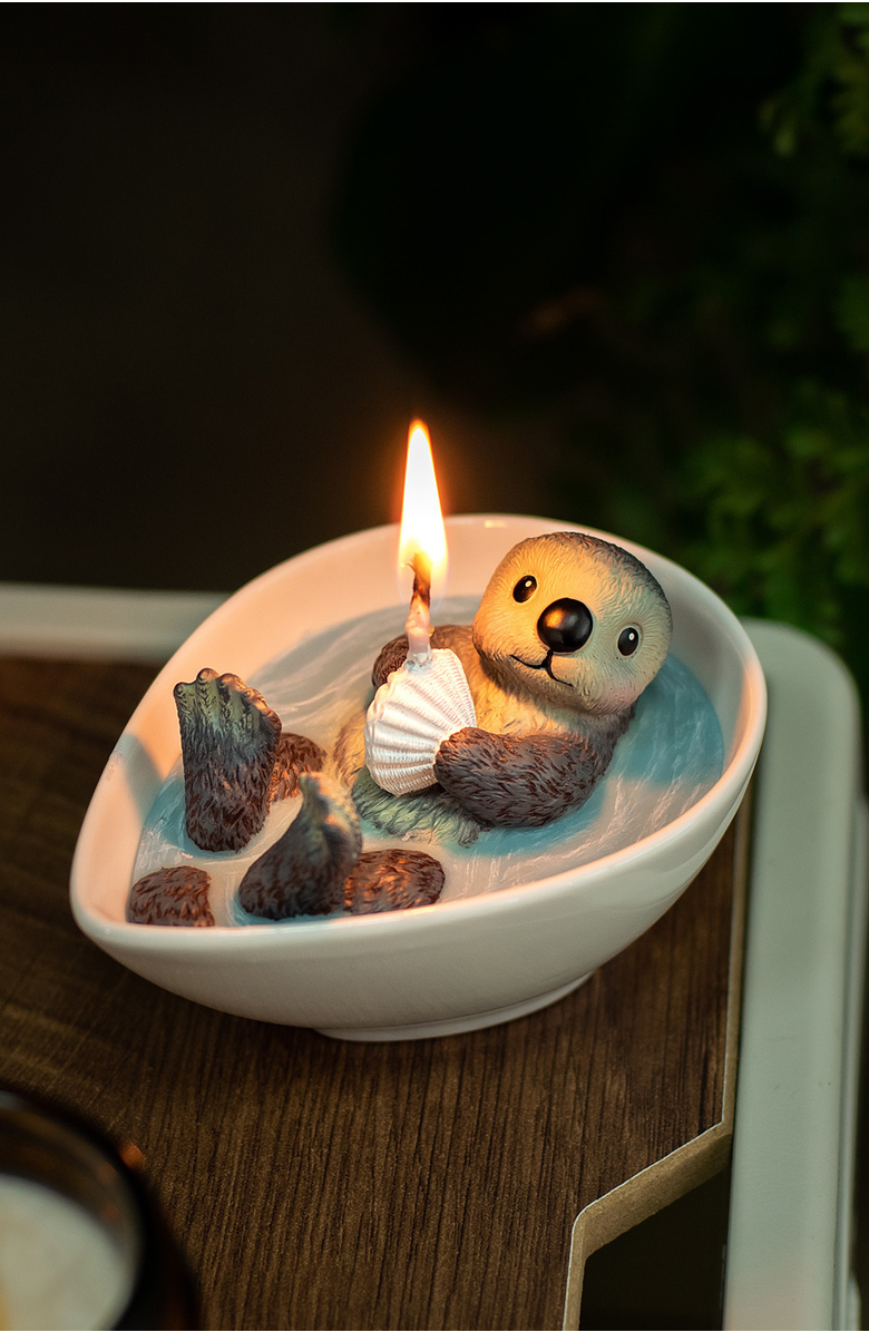 Southlake gifts Sea Otter Candle, Alternate, color, White