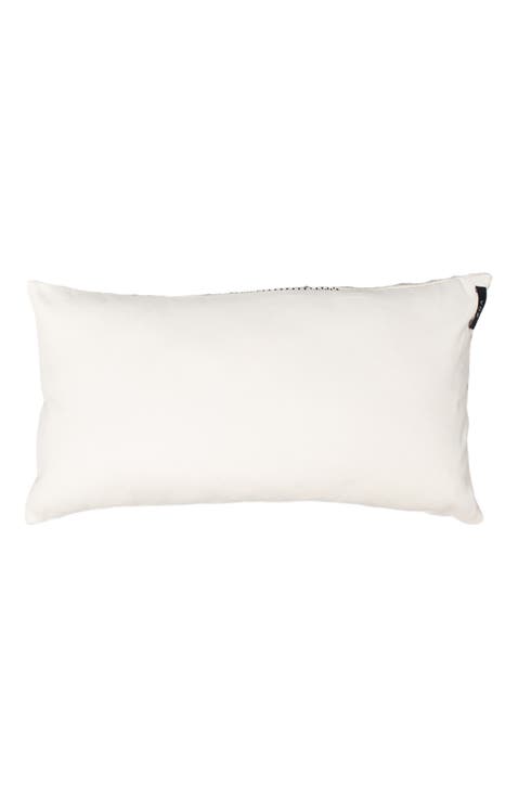 Solid Lumbar Pillow in Black Pima Cotton