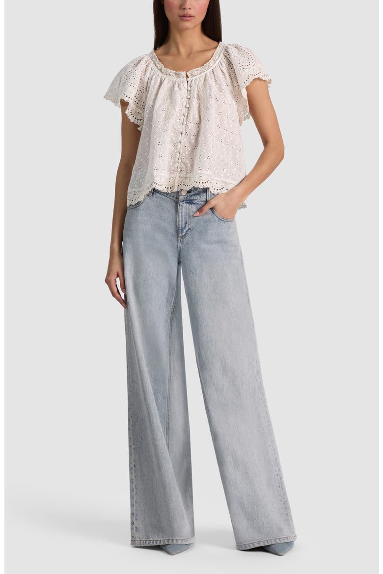 Odette Eyelet Lace Top, Alternate, color, OFF WHITE