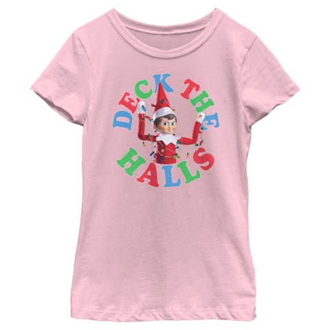 Girl's The Elf on the Shelf Deck the Halls  Graphic T-Shirt