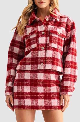 All in Favor Plaid Crop Jacket