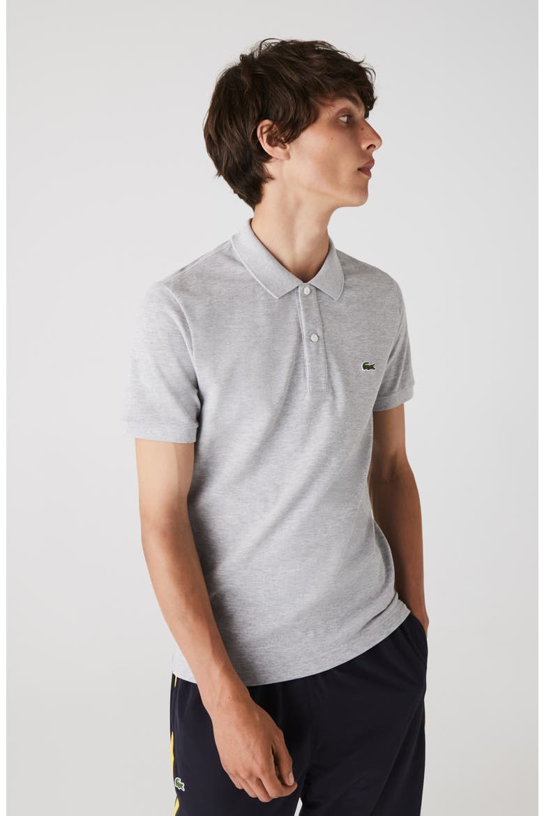 Slim Fit Piqué Polo, Alternate, color, SILVER CHINE