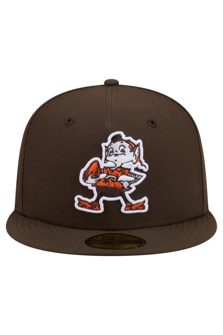 Men's New Era Brown Cleveland Browns 59FIFTY Fitted Hat, Alternate, color, Brown