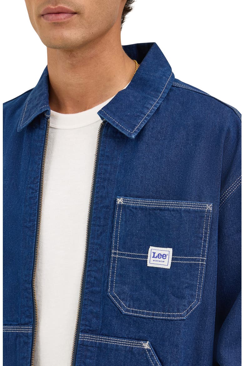 91W Denim Workwear Jacket, Alternate, color, RINSE