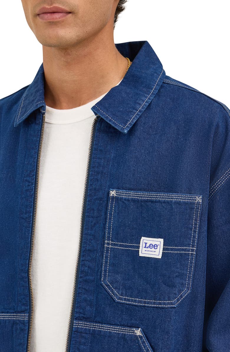 Lee 91W Denim Workwear Jacket, Alternate, color, Rinse