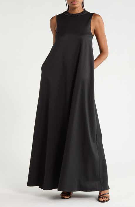 Capitol Crystal Collar Maxi Dress