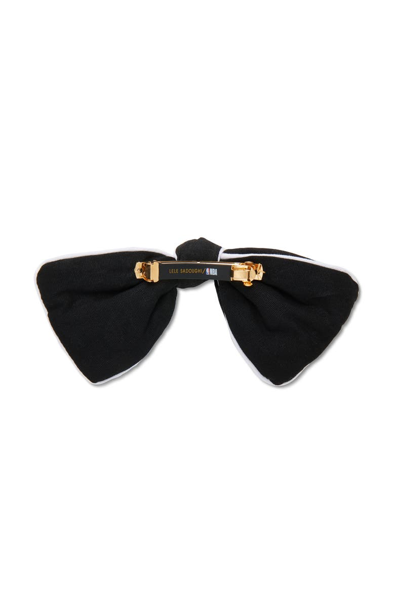 Lele Sadoughi NBA Brooklyn Nets Bow Barrette, Alternate, color, Jet 001