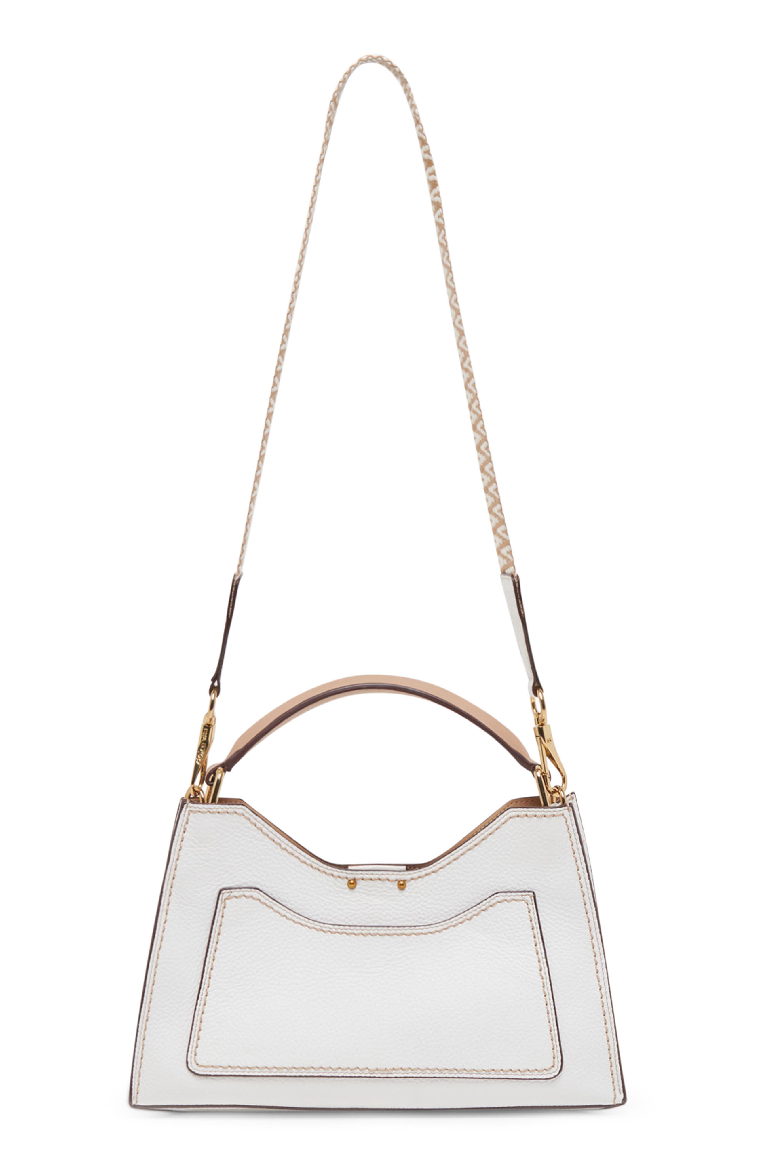 Dolce Vita Tarifa Leather Top Handle Bag, Alternate, color, White