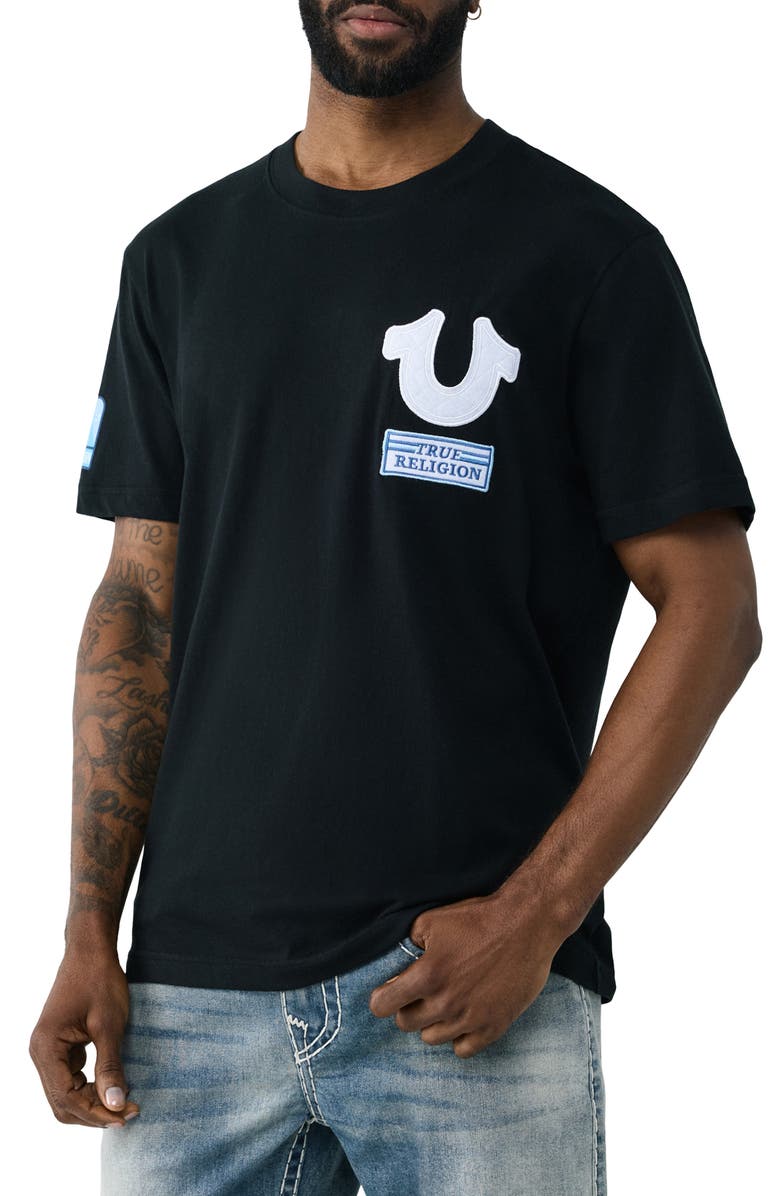 True Religion Horseshoe Repeat Cotton Graphic T-Shirt, Main, color,