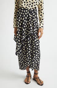 Johanna Ortiz Captivation Print Silk Skirt