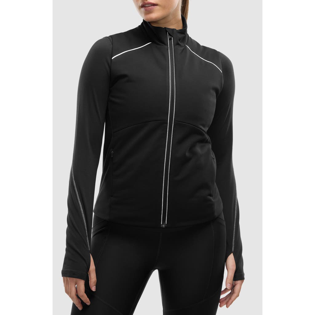 Peloton Padded Full Zip Run Vest In Black