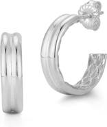 CHLOE AND MADISON Double Row Hoop Earrings