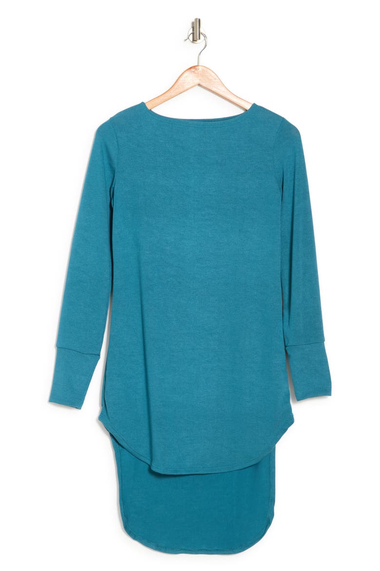 Boatneck High/Low Hem Tunic Top, Alternate, color, SKYDIVER