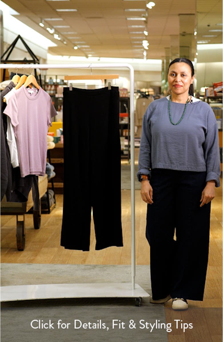 Side Split Wide Leg Knit Pants, sales video thumbnail