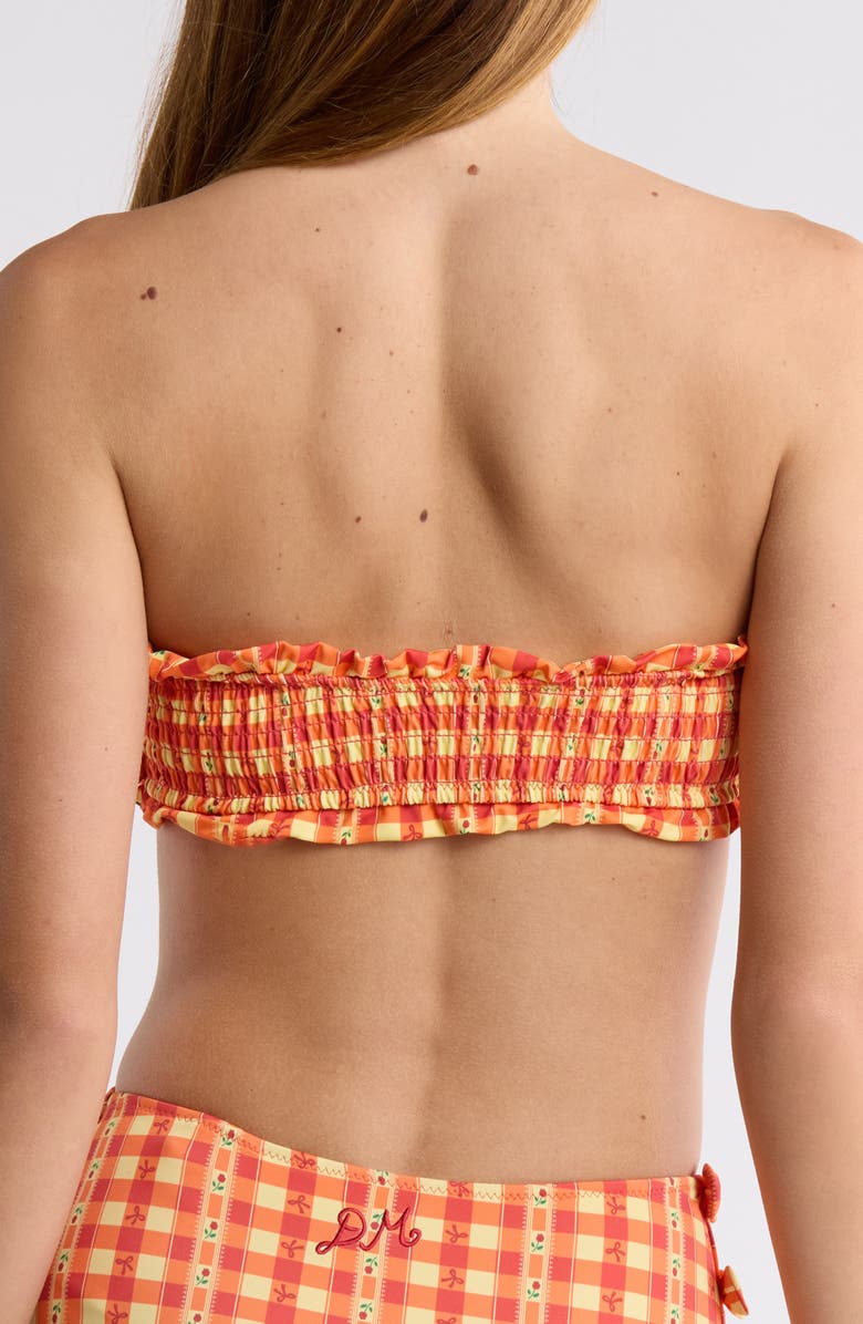 Damson Madder Jezebel Smocked Bikini Top, Alternate, color, 