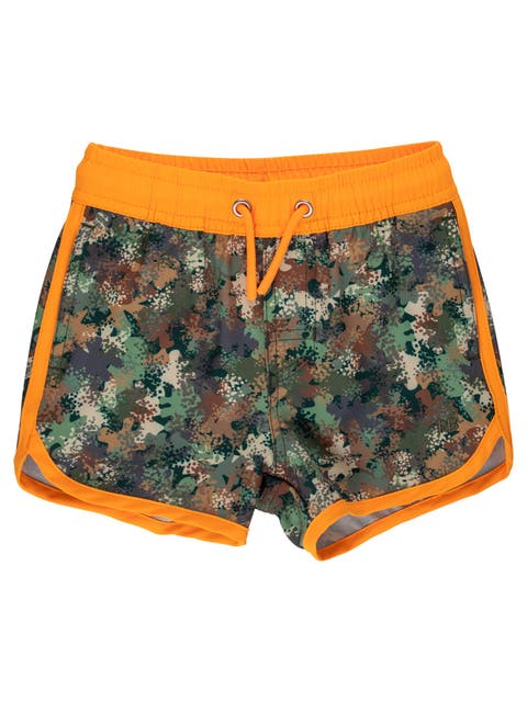 UPF50+ Sun Protected Stretch Dolphin Hem Swim Trunks